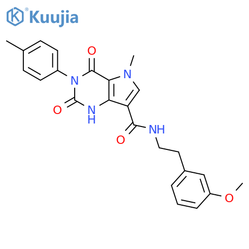 N-2-(3-methoxyphenyl)ethyl-5-methyl-3-(4-methylphenyl)-2,4-dioxo-1H,2H,3H,4H,5H-pyrrolo3,2-dpyrimidine-7-carboxamide structure