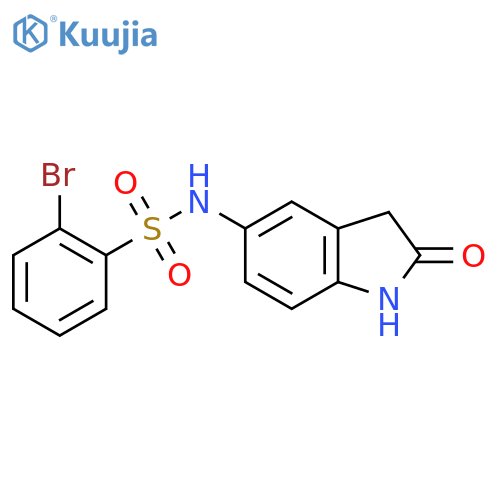 2-bromo-N-(2-oxo-2,3-dihydro-1H-indol-5-yl)benzene-1-sulfonamide structure