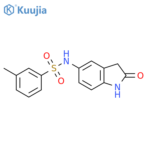 3-methyl-N-(2-oxo-2,3-dihydro-1H-indol-5-yl)benzene-1-sulfonamide structure