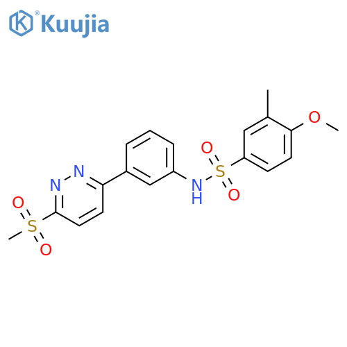 N-3-(6-methanesulfonylpyridazin-3-yl)phenyl-4-methoxy-3-methylbenzene-1-sulfonamide structure