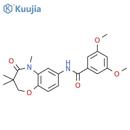 3,5-dimethoxy-N-(3,3,5-trimethyl-4-oxo-2,3,4,5-tetrahydro-1,5-benzoxazepin-7-yl)benzamide structure