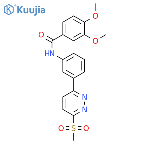 N-3-(6-methanesulfonylpyridazin-3-yl)phenyl-3,4-dimethoxybenzamide structure