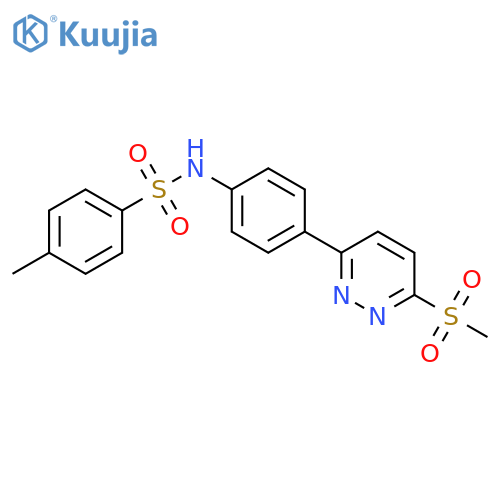 N-4-(6-methanesulfonylpyridazin-3-yl)phenyl-4-methylbenzene-1-sulfonamide structure