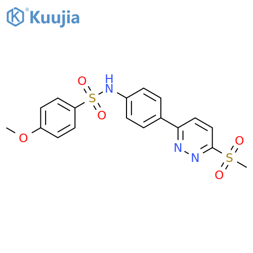 N-4-(6-methanesulfonylpyridazin-3-yl)phenyl-4-methoxybenzene-1-sulfonamide structure
