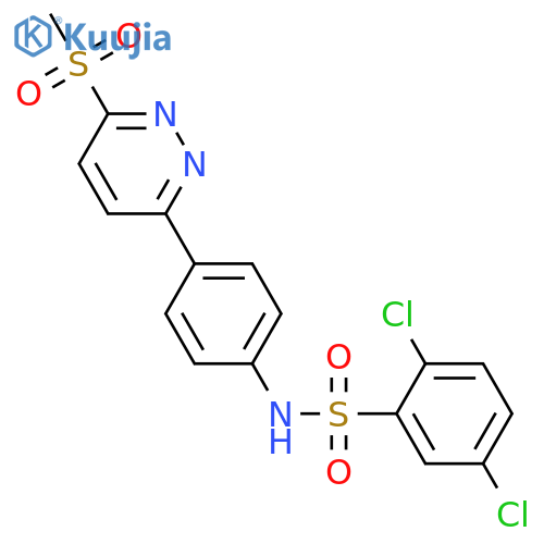 2,5-dichloro-N-4-(6-methanesulfonylpyridazin-3-yl)phenylbenzene-1-sulfonamide structure