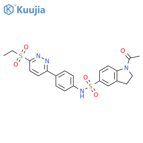 1-acetyl-N-{4-6-(ethanesulfonyl)pyridazin-3-ylphenyl}-2,3-dihydro-1H-indole-5-sulfonamide structure
