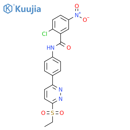 2-chloro-N-{4-6-(ethanesulfonyl)pyridazin-3-ylphenyl}-5-nitrobenzamide structure