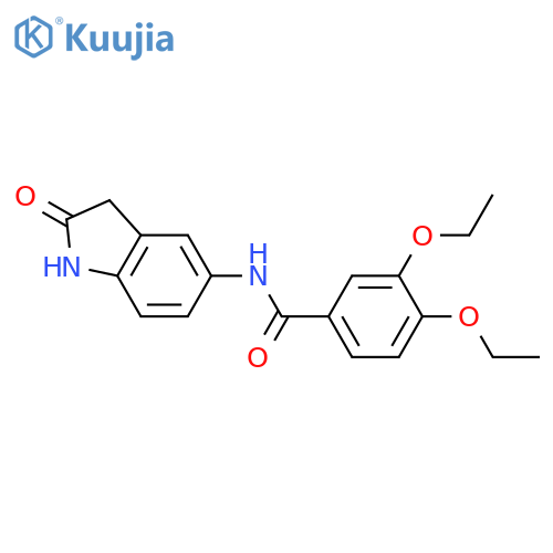 3,4-diethoxy-N-(2-oxo-2,3-dihydro-1H-indol-5-yl)benzamide structure