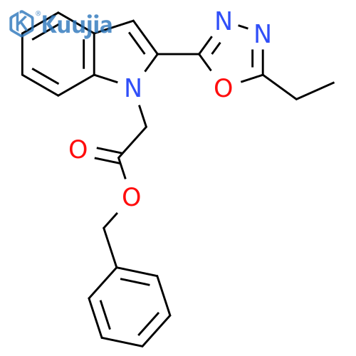 benzyl 2-2-(5-ethyl-1,3,4-oxadiazol-2-yl)-1H-indol-1-ylacetate structure