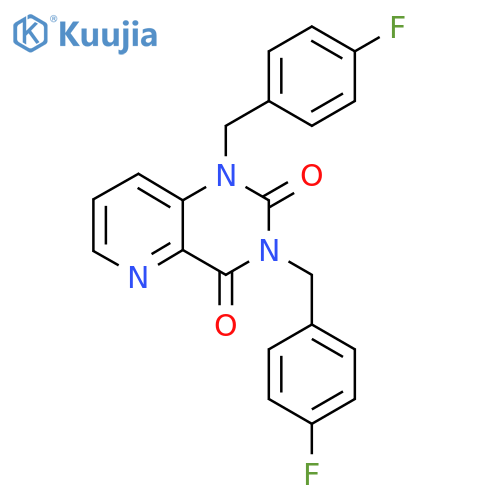 1,3-bis(4-fluorophenyl)methyl-1H,2H,3H,4H-pyrido3,2-dpyrimidine-2,4-dione structure