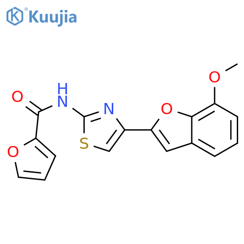N-4-(7-methoxy-1-benzofuran-2-yl)-1,3-thiazol-2-ylfuran-2-carboxamide structure