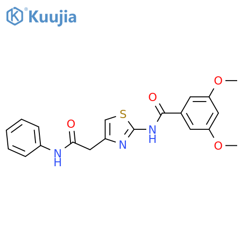 3,5-dimethoxy-N-{4-(phenylcarbamoyl)methyl-1,3-thiazol-2-yl}benzamide structure