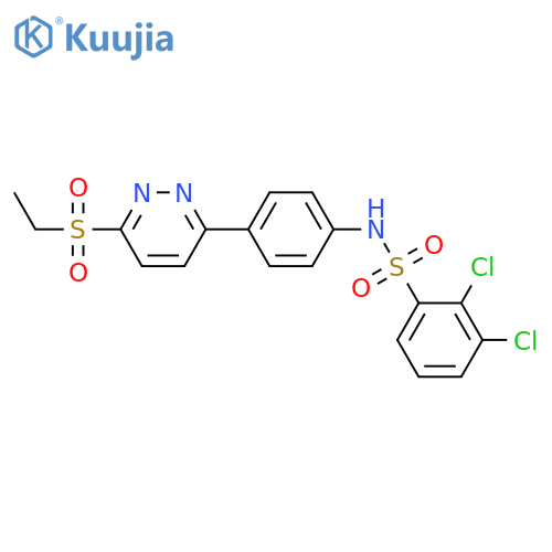 2,3-dichloro-N-{4-6-(ethanesulfonyl)pyridazin-3-ylphenyl}benzene-1-sulfonamide structure