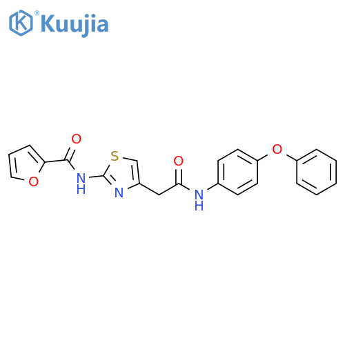 N-(4-{(4-phenoxyphenyl)carbamoylmethyl}-1,3-thiazol-2-yl)furan-2-carboxamide structure