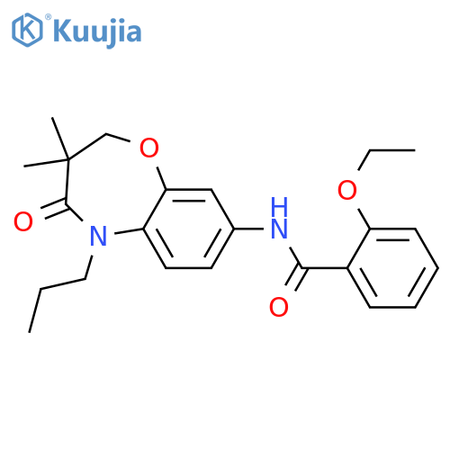N-(3,3-dimethyl-4-oxo-5-propyl-2,3,4,5-tetrahydro-1,5-benzoxazepin-8-yl)-2-ethoxybenzamide structure