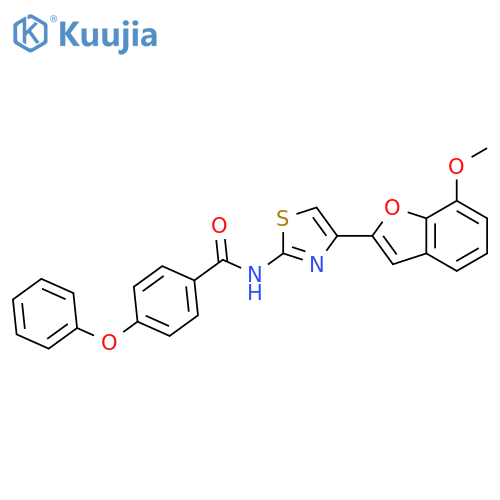N-4-(7-methoxy-1-benzofuran-2-yl)-1,3-thiazol-2-yl-4-phenoxybenzamide structure