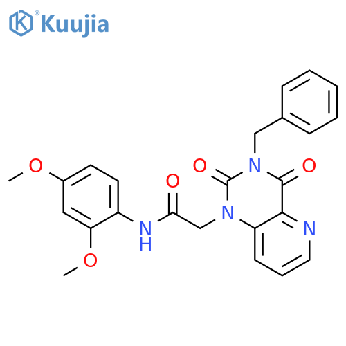 2-{3-benzyl-2,4-dioxo-1H,2H,3H,4H-pyrido3,2-dpyrimidin-1-yl}-N-(2,4-dimethoxyphenyl)acetamide structure