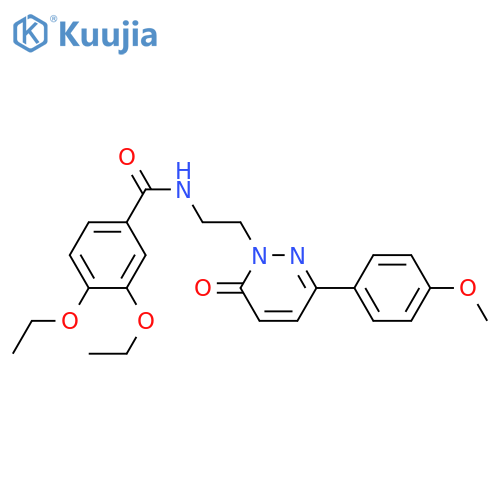 3,4-diethoxy-N-{2-3-(4-methoxyphenyl)-6-oxo-1,6-dihydropyridazin-1-ylethyl}benzamide structure