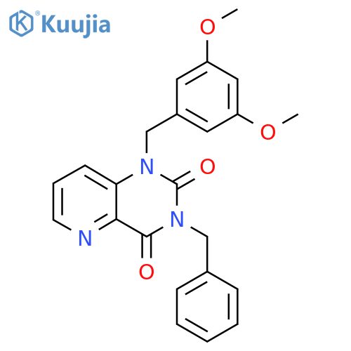 3-benzyl-1-(3,5-dimethoxyphenyl)methyl-1H,2H,3H,4H-pyrido3,2-dpyrimidine-2,4-dione structure