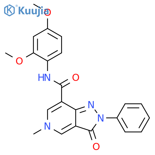 N-(2,4-dimethoxyphenyl)-5-methyl-3-oxo-2-phenyl-2H,3H,5H-pyrazolo4,3-cpyridine-7-carboxamide structure