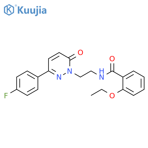 2-ethoxy-N-{2-3-(4-fluorophenyl)-6-oxo-1,6-dihydropyridazin-1-ylethyl}benzamide structure