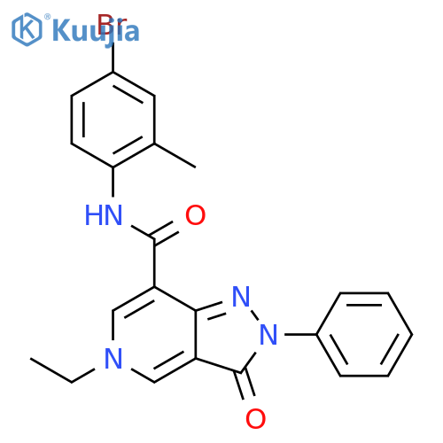 N-(4-bromo-2-methylphenyl)-5-ethyl-3-oxo-2-phenyl-2H,3H,5H-pyrazolo4,3-cpyridine-7-carboxamide structure