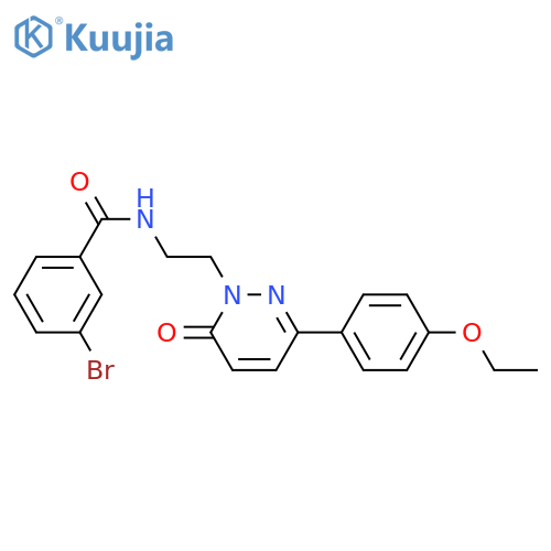 3-bromo-N-{2-3-(4-ethoxyphenyl)-6-oxo-1,6-dihydropyridazin-1-ylethyl}benzamide structure