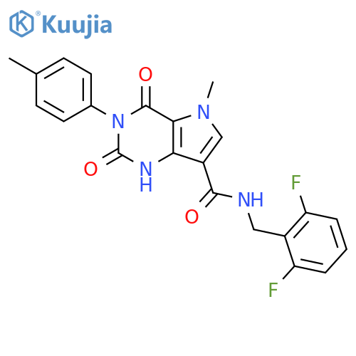N-(2,6-difluorophenyl)methyl-5-methyl-3-(4-methylphenyl)-2,4-dioxo-1H,2H,3H,4H,5H-pyrrolo3,2-dpyrimidine-7-carboxamide structure