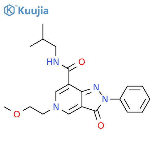 5-(2-methoxyethyl)-N-(2-methylpropyl)-3-oxo-2-phenyl-2H,3H,5H-pyrazolo4,3-cpyridine-7-carboxamide structure