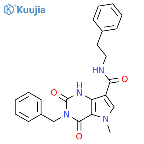 3-benzyl-5-methyl-2,4-dioxo-N-(2-phenylethyl)-1H,2H,3H,4H,5H-pyrrolo3,2-dpyrimidine-7-carboxamide structure