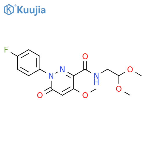 N-(2,2-dimethoxyethyl)-1-(4-fluorophenyl)-4-methoxy-6-oxo-1,6-dihydropyridazine-3-carboxamide structure