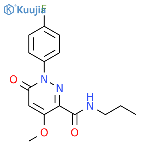 1-(4-fluorophenyl)-4-methoxy-6-oxo-N-propyl-1,6-dihydropyridazine-3-carboxamide structure