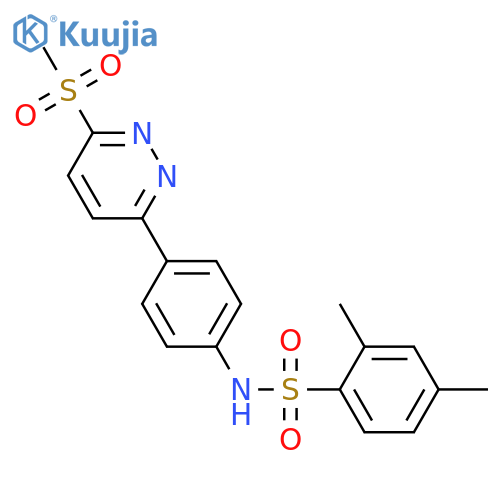 N-4-(6-methanesulfonylpyridazin-3-yl)phenyl-2,4-dimethylbenzene-1-sulfonamide structure