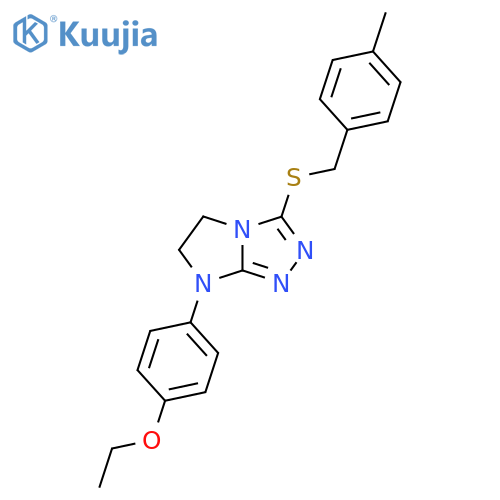 7-(4-ethoxyphenyl)-3-{(4-methylphenyl)methylsulfanyl}-5H,6H,7H-imidazo2,1-c1,2,4triazole structure