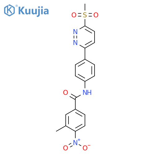 N-4-(6-methanesulfonylpyridazin-3-yl)phenyl-3-methyl-4-nitrobenzamide structure