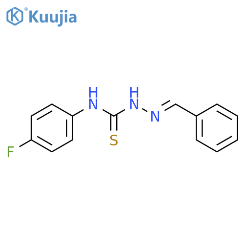 Hydrazinecarbothioamide, N-(4-fluorophenyl)-2-(phenylmethylene)- structure