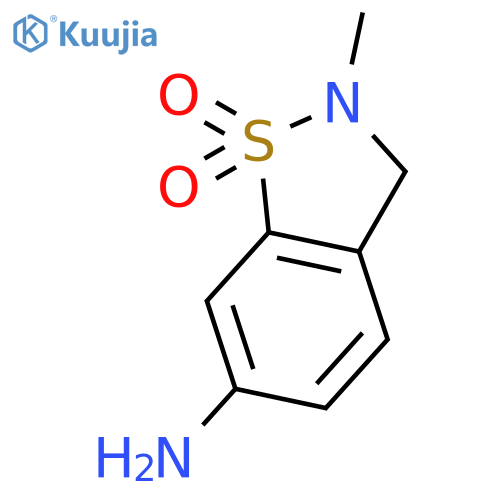 1,2-Benzisothiazol-6-amine, 2,3-dihydro-2-methyl-, 1,1-dioxide structure