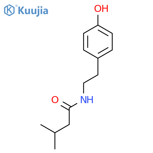 Butanamide, N-[2-(4-hydroxyphenyl)ethyl]-3-methyl- structure