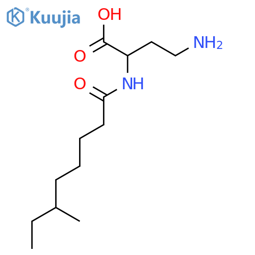Butanoic acid, 4-amino-2-[[(6S)-6-methyl-1-oxooctyl]amino]-, (2S)- structure