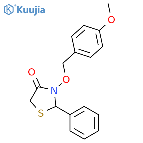 4-Thiazolidinone, 3-[(4-methoxyphenyl)methoxy]-2-phenyl- structure