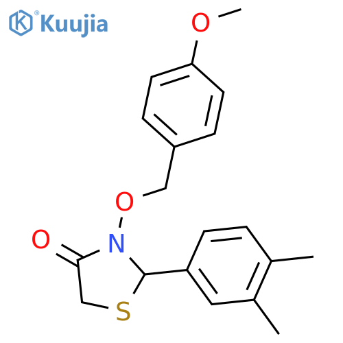 4-Thiazolidinone, 2-(3,4-dimethylphenyl)-3-[(4-methoxyphenyl)methoxy]- structure