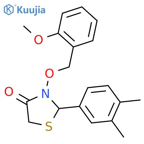 4-Thiazolidinone, 2-(3,4-dimethylphenyl)-3-[(2-methoxyphenyl)methoxy]- structure