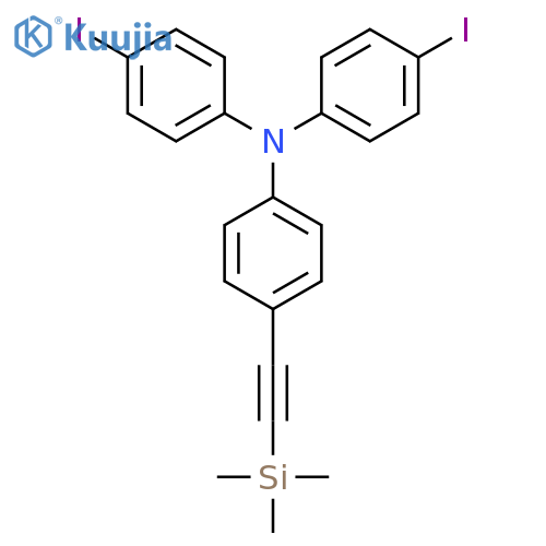 Benzenamine, N,N-bis(4-iodophenyl)-4-[2-(trimethylsilyl)ethynyl]- structure
