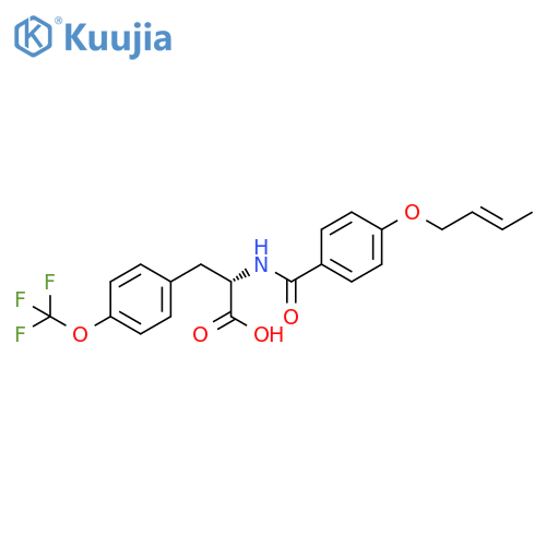 L-Tyrosine, N-[4-[(2E)-2-buten-1-yloxy]benzoyl]-O-(trifluoromethyl)- structure