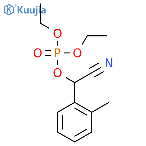Phosphoric acid, cyano(2-methylphenyl)methyl diethyl ester structure