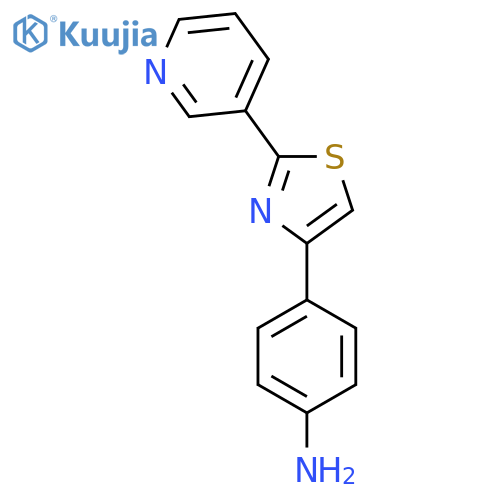 4-(2-pyridin-3-yl-1,3-thiazol-4-yl)phenylamine structure