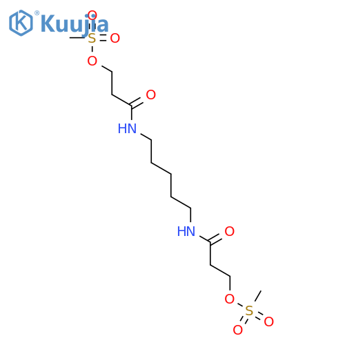 3-methylsulfonyloxy-N-[5-(3-methylsulfonyloxypropanoylamino)pentyl]propanamide structure