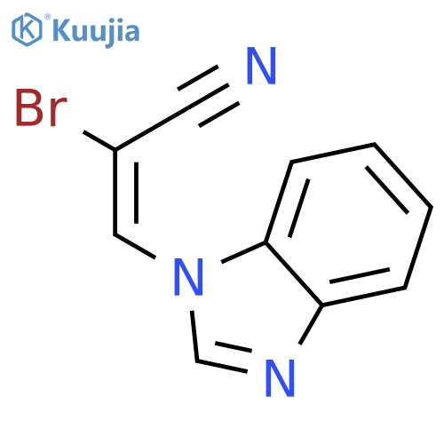 2-Propenenitrile, 3-(1H-benzimidazol-1-yl)-2-bromo-, (E)- structure