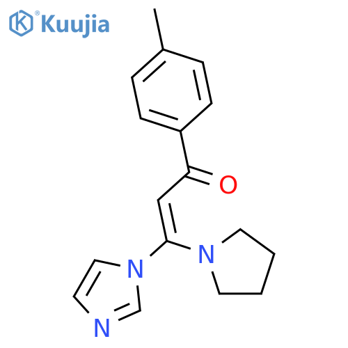 2-Propen-1-one,3-(1H-imidazol-1-yl)-1-(4-methylphenyl)-3-(1-pyrrolidinyl)- structure