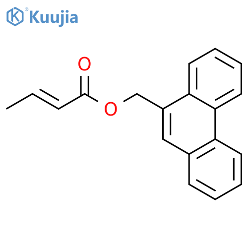 2-Butenoic acid, 9-phenanthrenylmethyl ester structure
